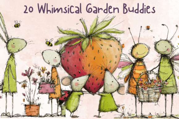 Download Garden Buddies Whimsical Clipart - Premium Resources