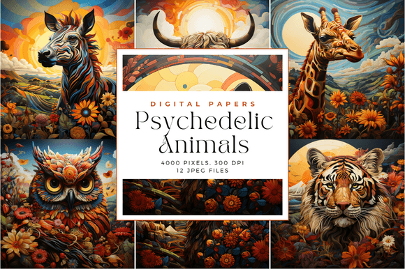 Download Colorful Psychedelic Animal Backgrounds - Animal Collection