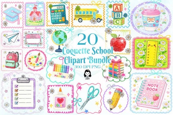 Download Coquette Back to School Clipart PNG - Back to school clipart Collection