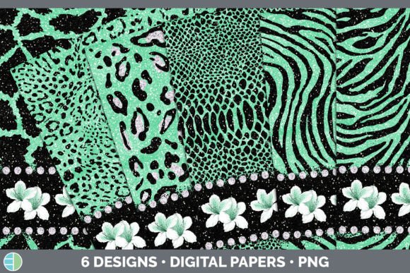 Download Green Animal Print Backgrounds | Flower - Animal Collection