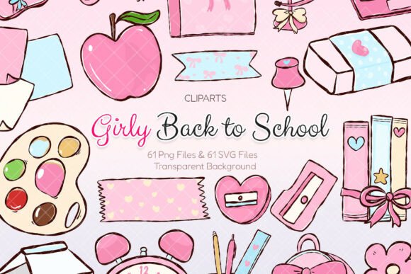 Download Girly Back to School Clipart - Back to school clipart Collection
