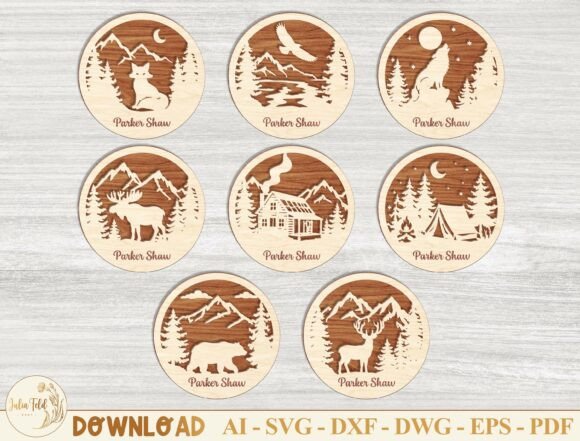 Download Personalized Animals Coaster SVG Bundle - Animal Collection
