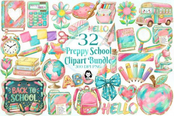 Download Preppy Back to School Clipart - Back to school clipart Collection