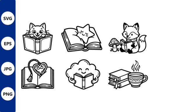 Download Cute Reading Animals Clip Art - Animal Collection