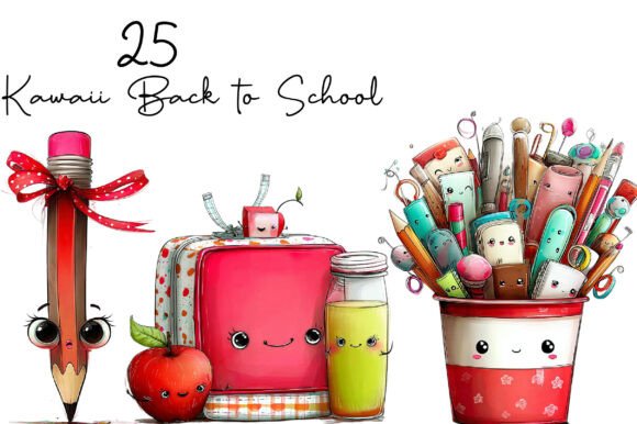 Download Kawaii Back to School Clipart Bundle - Back to school clipart Collection