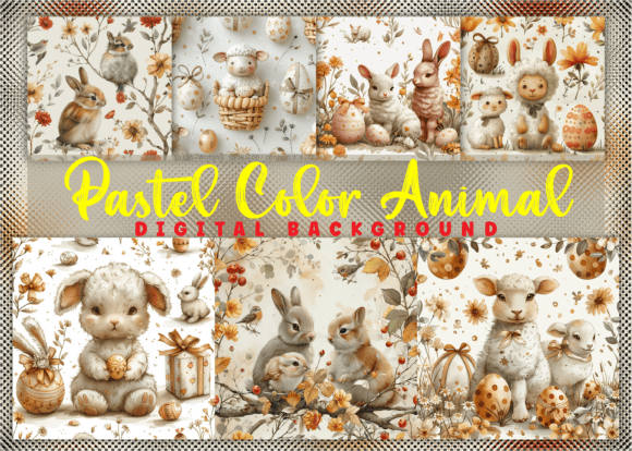 Download Pastel Color Animal Digital Background - Animal Collection