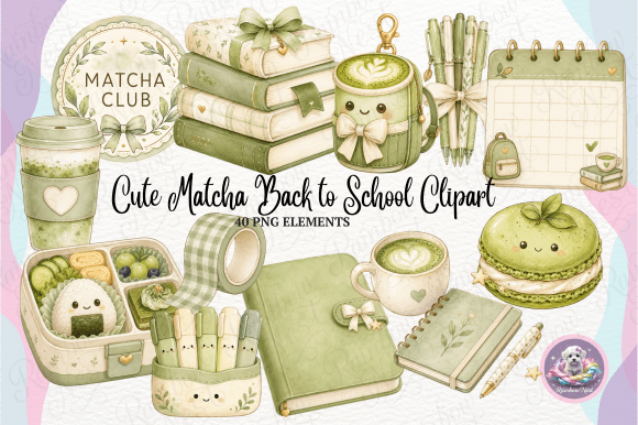 Download Cute Matcha Back to School Clipart PNG - Back to school clipart Collection