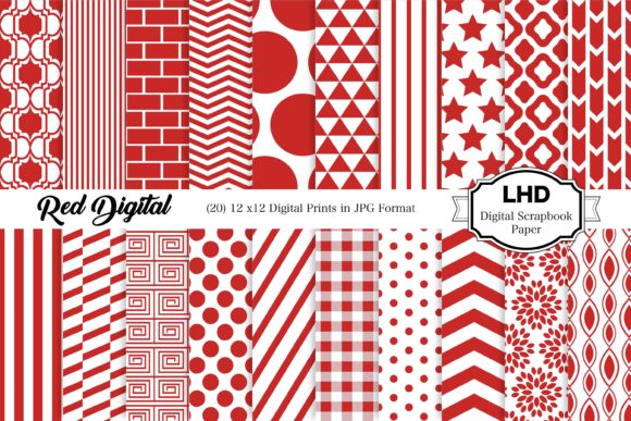 Download Red Digital Paper Pack - Premium Resources
